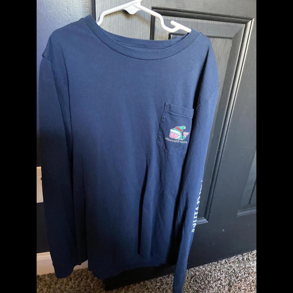 Vineyard Vines Long Sleeve Pocket T-Shirt Youth Lg (16)